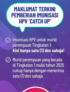 Bunting Program Imunisasi HPV Kebangsaan KKM